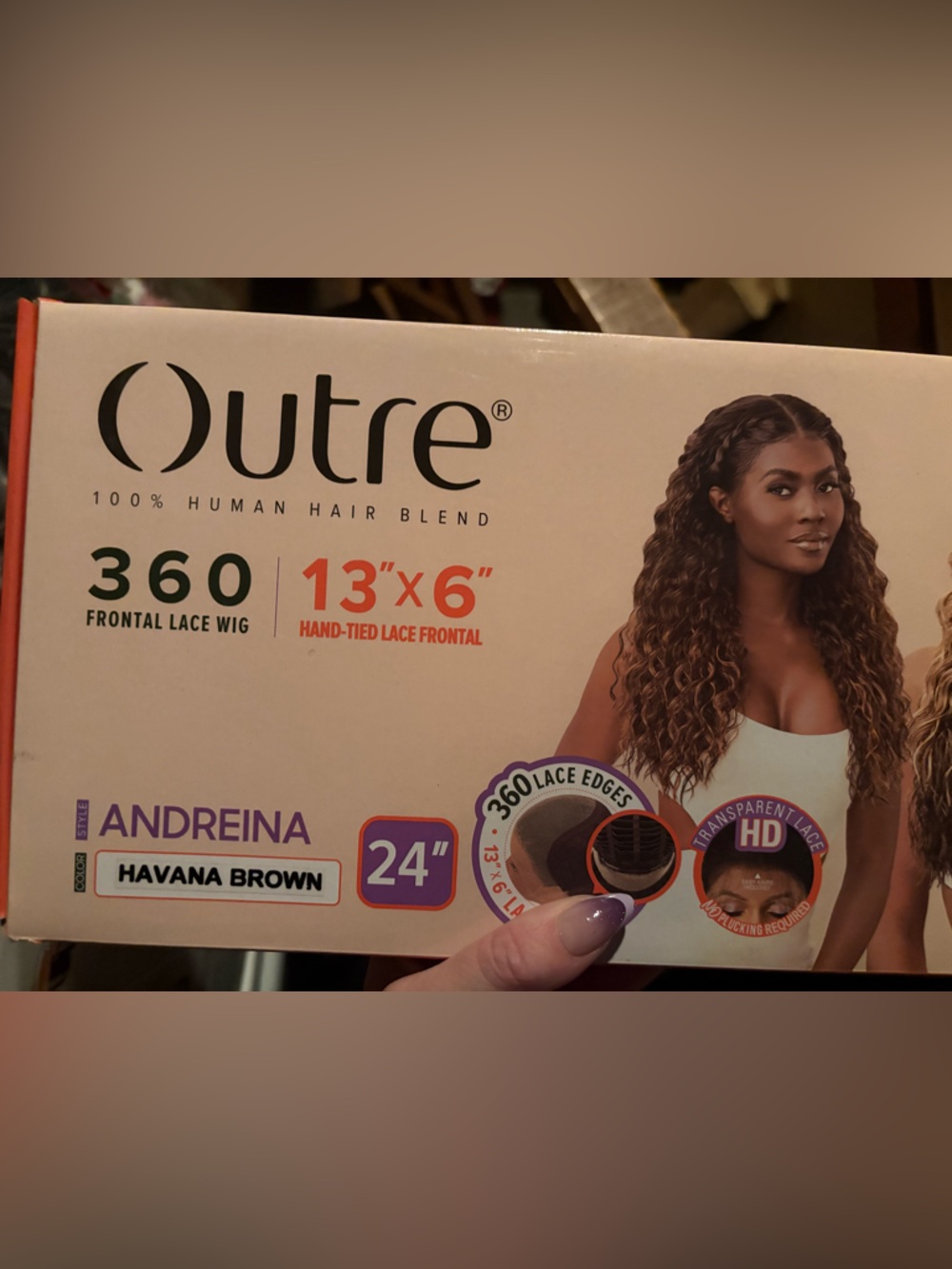 Outre Andreina 360 Frontal Lace Wig — Havana Brown, 24"